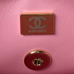 Chanel AS4469 Small BOX Bag Shiny Calfskin & Gold-Tone Metal Pink - Default Title - View 9