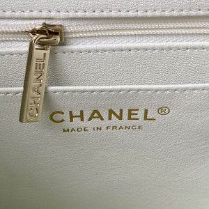 Chanel AS4469 Small BOX Bag Shiny Calfskin & Gold-Tone Metal White - Default Title - View 8
