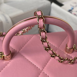 Chanel AS4471 Small BOX Bag Shiny Calfskin & Gold-Tone Metal Pink - Default Title - View 4