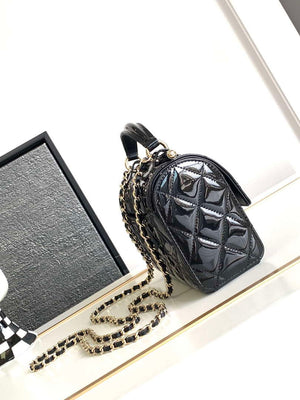 Chanel AS4511 Patent Calfskin & Gold-Tone Metal Black - Default Title - View 3