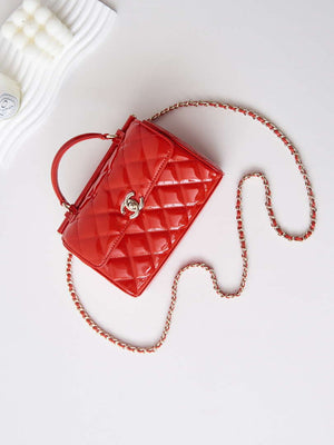 Chanel AS4511 Patent Calfskin & Gold-Tone Metal Red - Default Title - View 7