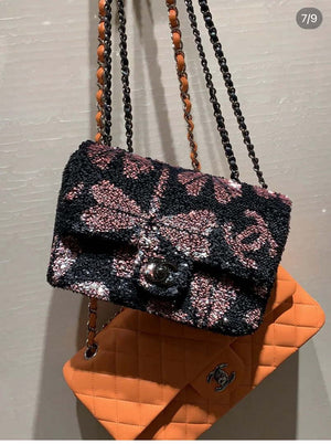 Chanel AS4561 Evening Bag Sequins & Black-Tone Metal Black & Pink - Default Title - View 3