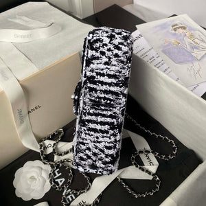 Chanel AS4561 Evening Bag Sequins & Silver-Tone Metal Black White - Default Title - View 6