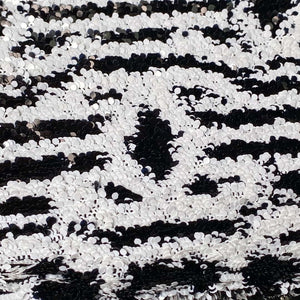 Chanel AS4561 Evening Bag Sequins & Silver-Tone Metal Black White - Default Title - View 7