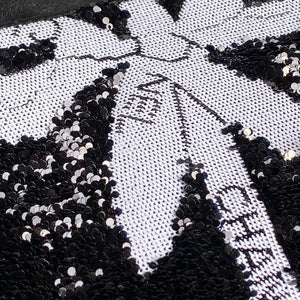 Chanel AS4561 Evening Bag Sequins & Silver-Tone Metal Black & White - Default Title - View 5