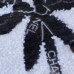 Chanel AS4561 Evening Bag Sequins & Silver-Tone Metal White & Black - Default Title - View 7