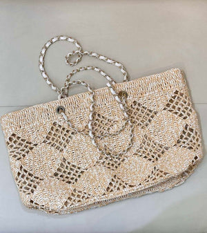 Chanel AS4576 25SS Shopping Bag beige Raffia - Default Title - View 8