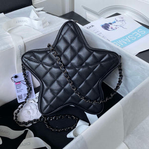 Chanel AS4579 Star Handbag metallic Lambskin Black metal Black - Default Title - View 2