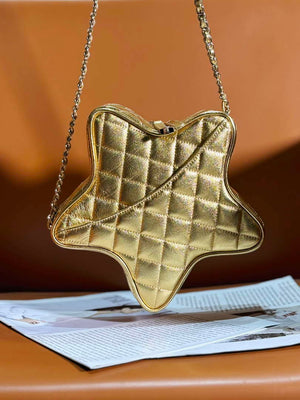 Chanel AS4579 Star Handbag metallic Lambskin gold metal Gold - Default Title - View 2