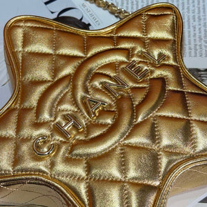 Chanel AS4579 Star Handbag metallic Lambskin gold metal Gold - Default Title - View 6