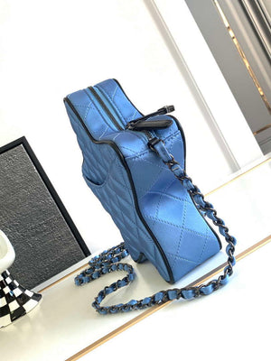 Chanel AS4579 Star Handbag Satin & Black-tone metal Blue - Default Title - View 2