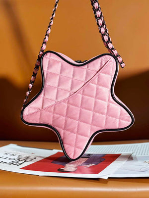 Chanel AS4579 Star Handbag Satin & Black-tone metal Pink - Default Title - View 3