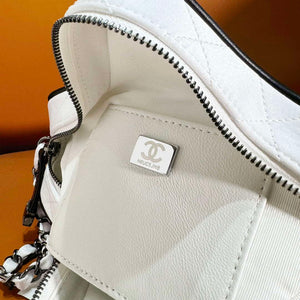 Chanel AS4579 Star Handbag Satin & Black-tone metal White - Default Title - View 9