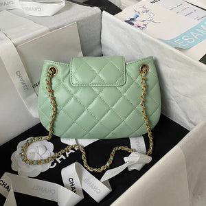 Chanel AS4609 Small Messenger bag Lambskin Green - Default Title - View 2
