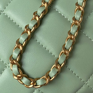Chanel AS4609 Small Messenger bag Lambskin Green - Default Title - View 4