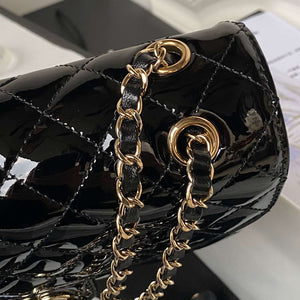 Chanel AS4648 Flap Bag & STAR COIN PURSE Mirror Calfskin Metallic Calfskin & Gold-Tone Metal Black - Default Title - View 5