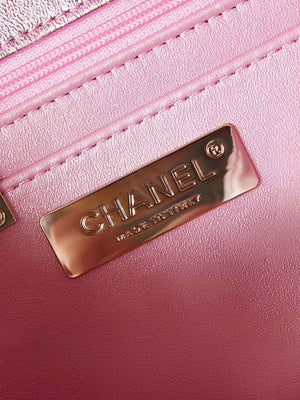 Chanel AS4648 Flap Bag & STAR COIN PURSE Mirror Calfskin Metallic Calfskin & Gold-Tone Metal Purple - Default Title - View 6