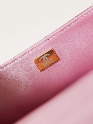 Chanel AS4648 Flap Bag & STAR COIN PURSE Mirror Calfskin Metallic Calfskin & Gold-Tone Metal Purple - Default Title - View 9