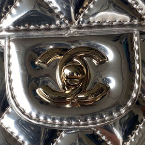 Chanel AS4648 Flap Bag & STAR COIN PURSE Mirror Calfskin Metallic Calfskin & Gold-Tone Metal Silver - Default Title - View 3