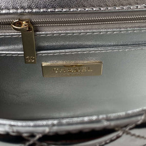 Chanel AS4648 Flap Bag & STAR COIN PURSE Mirror Calfskin Metallic Calfskin & Gold-Tone Metal Silver - Default Title - View 9