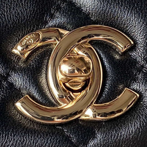 Chanel AS4654 Trendy CC Flap Bag With Top Handle Lambskin & Gold-Tone Metal Black - Default Title - View 3
