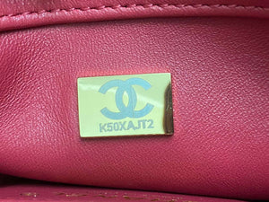 Chanel AS4654 Trendy CC Flap Bag With Top Handle Lambskin & Gold-Tone Metal Wine Red - Default Title - View 9