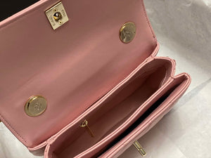 Chanel AS4654 Trendy CC Flap Bag With Top Handle Pink Lambskin Multicolor Logo - Default Title - View 7
