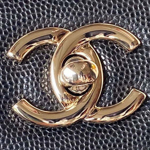 Chanel AS4661 Flap Bag CF Airport Calfskin & Gold-Tone Metal Black - Default Title - View 3