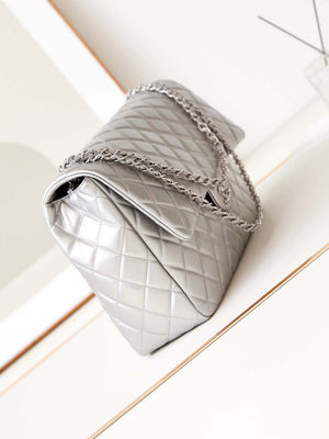 Chanel AS4661 Flap Bag CF Airport Calfskin & Silver-Tone Metal - Default Title - View 3