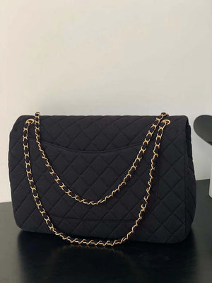 Chanel AS4661 Flap Bag CF Airport Velvet & Silver-Tone Metal Black - Default Title - View 5