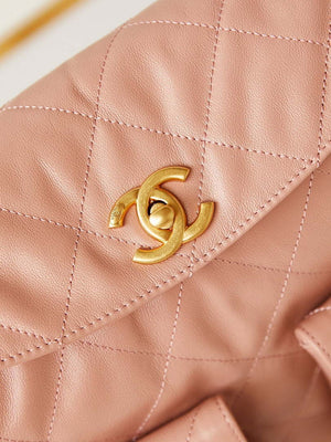Chanel AS4668 Large Hobo Bag Shiny Calfskin & Gold-Tone Metal Pink - Default Title - View 2