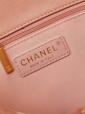 Chanel AS4668 Large Hobo Bag Shiny Calfskin & Gold-Tone Metal Pink - Default Title - View 8