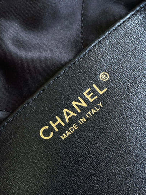 Chanel AS4692 Large Backpack Printed Fabric & Gold Metal Black & Pink - Default Title - View 9