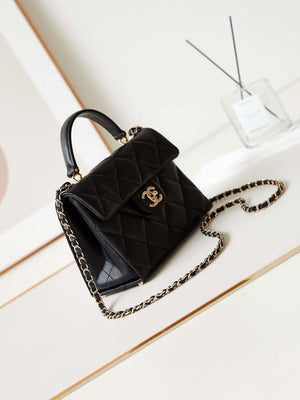 Chanel AS4711 Kelly Bag Calfskin gold tone metal Black - Default Title - View 5