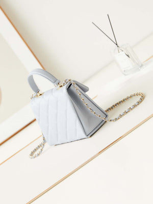 Chanel AS4711 Kelly Bag Calfskin gold tone metal Light Blue - Default Title - View 5