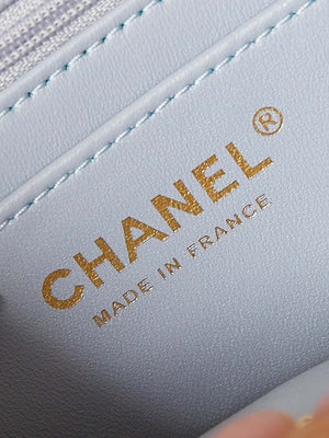 Chanel AS4711 Kelly Bag Calfskin gold tone metal Light Blue - Default Title - View 8