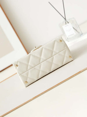 Chanel AS4711 Kelly Bag Calfskin gold tone metal White - Default Title - View 4
