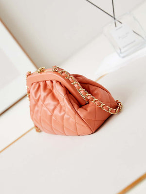 Chanel AS4717 Clutch Lambskin Orange - Default Title - View 4