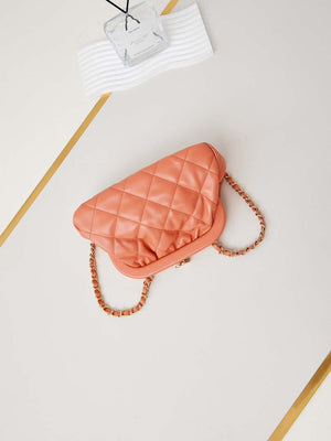 Chanel AS4717 Clutch Lambskin Orange - Default Title - View 7