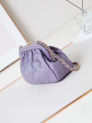 Chanel AS4717 Clutch Lambskin Purple - Default Title - View 4