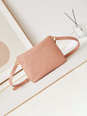 Chanel AS4743 Hobo Handbag Shiny Calfskin & Gold-Tone Metal Pink - Default Title - View 4