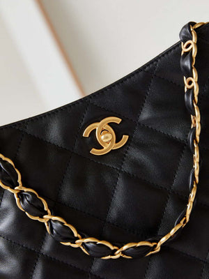 Chanel AS4754 24P New Hobo Bag Black Lambskin - Default Title - View 2