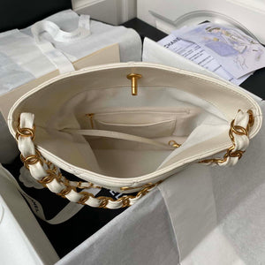 Chanel AS4754 24P New Hobo Bag White Lambskin - Default Title - View 7