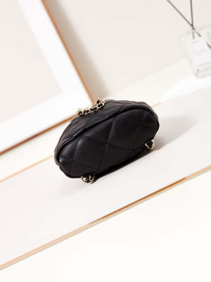 Chanel AS4810 Backpack Shiny Lambskin & Gold-Tone Metal Black - Default Title - View 7