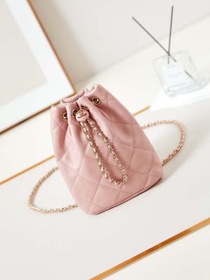 Chanel AS4810 Backpack Shiny Lambskin & Gold-Tone Metal Pink - Default Title - View 1