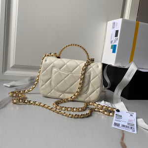 Chanel AS4847 Mini Flap bag With top handle White - Default Title - View 2