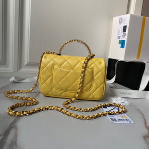 Chanel AS4847 Mini Flap bag With top handle Yellow - Default Title - View 2