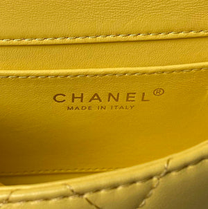 Chanel AS4847 Mini Flap bag With top handle Yellow - Default Title - View 7