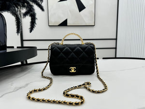 Chanel AS4848 Mini Flap bag With top handle Black - Default Title - View 1