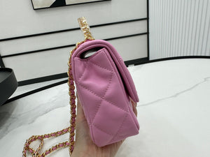 Chanel AS4848 Mini Flap bag With top handle Rose Red - Default Title - View 5